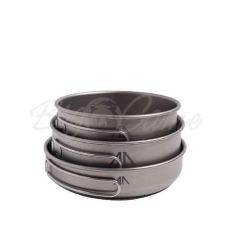 Набор посуды GORAA 3-Piece Titanium Pot And Pan Cook Set фото 1