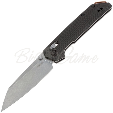 Нож складной полуавтоматический KERSHAW Iridium Reverse Tanto сталь M390 рукоять Карбон цв. Черный фото 1