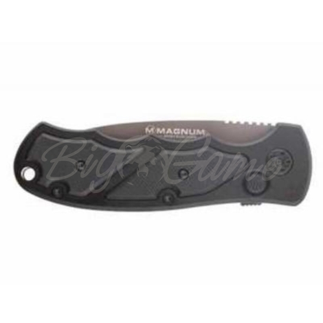 Нож туристический BOKER Magnum Blitz Plain складной, цв. Черный фото 5