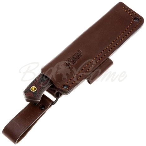 Нож ЮЖНЫЙ КРЕСТ Fang L Сталь Elmax рукоять Микарта красно-черная/насечка фото 3