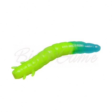 Червь SOOREX PRO King Worm запах сыр 55 мм (7 шт.) цв. 216 Chartreuse/Blue glow фото 1
