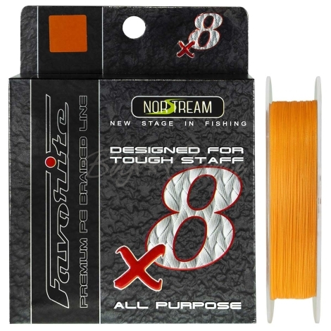 Плетенка NORSTREAM Favorite 8X 150 м цв. Orange #0.8 фото 1