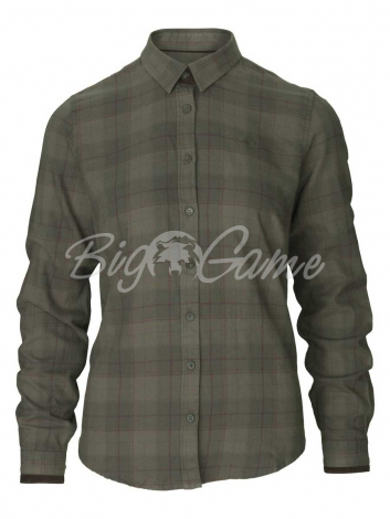 Рубашка SEELAND Range Lady Shirt цвет Pine green check фото 1