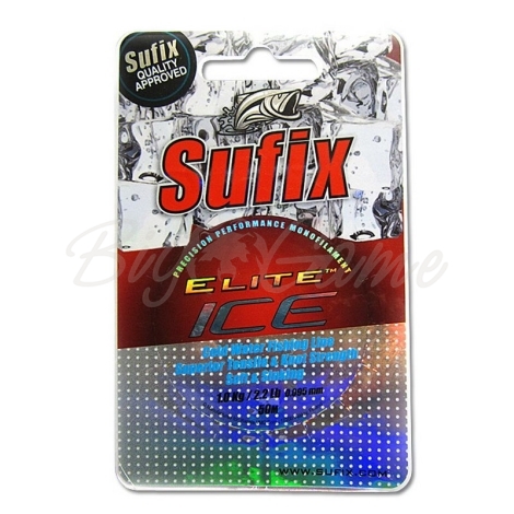 Леска SUFIX Elite Ice 50 м 0,105 мм цв. Прозрачный фото 1