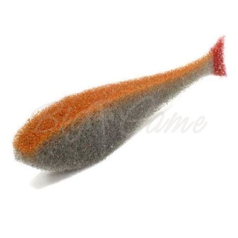 Поролоновая рыбка LEX Classic Fish NO 11 GO (серое тело / оранжевая спина / красный хвост) фото 1