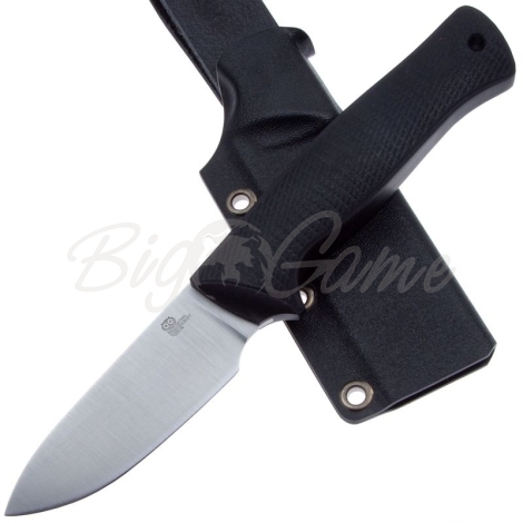 Нож с фиксированным клинком OWL KNIFE Ulula-S сталь Elmax рукоять стеклотекстолит G10 цв. Черный фото 2
