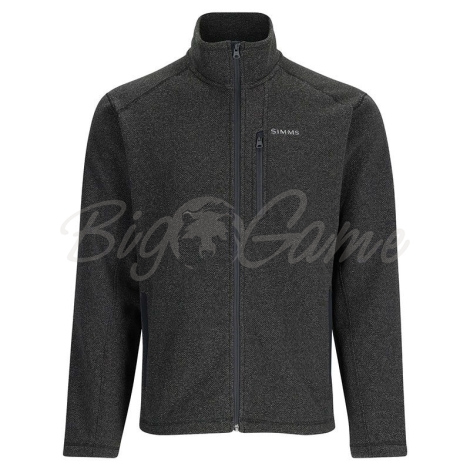 Толстовка SIMMS Rivershed Full Zip Fleece Jacket цвет Black Heather фото 1