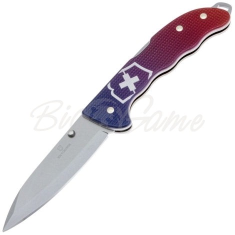 Нож складной полуавтоматический VICTORINOX Evoke Alox 0.9411.D221 Нержавеющая сталь рукоять Алюминий цв. Синий / Красный фото 1