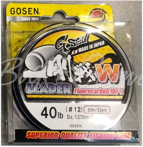 Флюорокарбон GOSEN Fluoro Carbon 100% W Leader 30 м № 12 фото 1