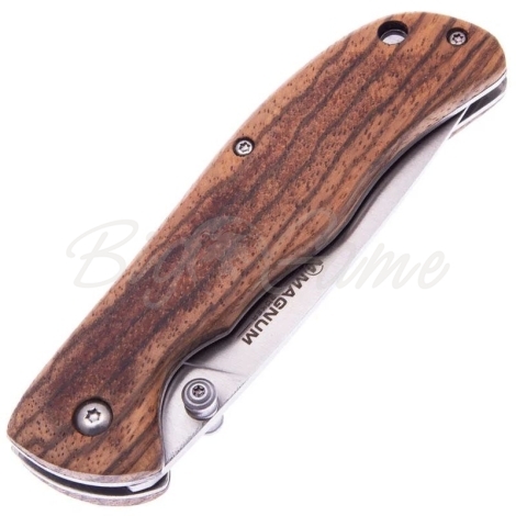 Нож складной полуавтоматический BOKER Backpacker сталь 440А рукоять Дерево цв. Коричневый фото 5