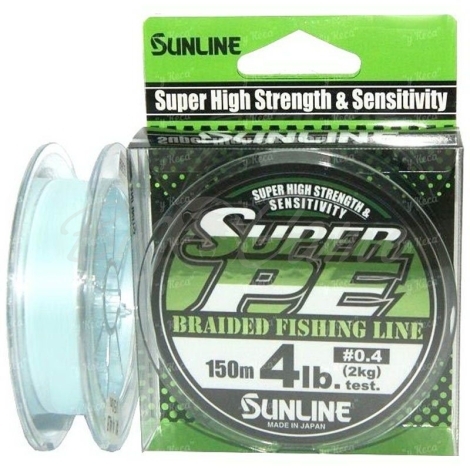 Плетенка SUNLINE New Super PE 150 м 0.8 цв. light blue фото 1