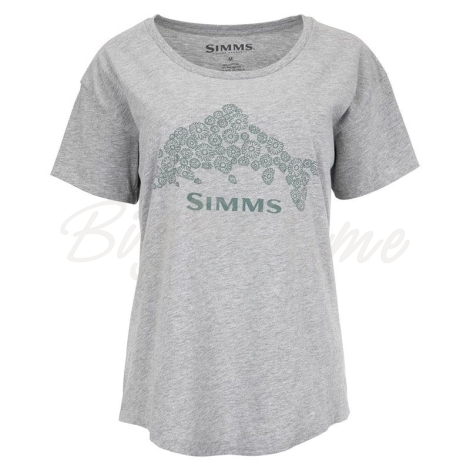 Футболка SIMMS Floral Trout T-Shirt цвет Grey Heather фото 1