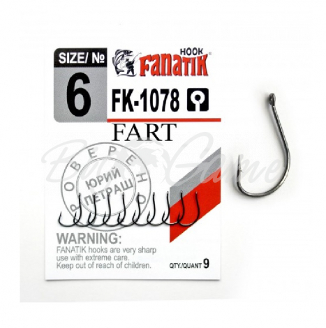 Крючок одинарный FANATIK FK-1078 Fart № 6 (9 шт.) фото 1