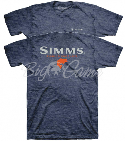 Футболка SIMMS Logo T-Shirt S19 цвет Navy Heather фото 1