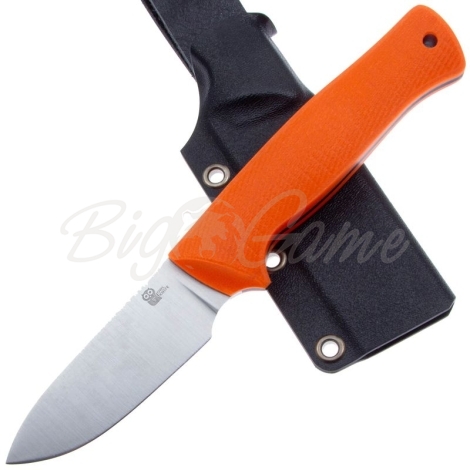 Нож с фиксированным клинком OWL KNIFE Ulula-S сталь JM390 рукоять стеклотекстолит G10 цв. Оранжевый фото 2
