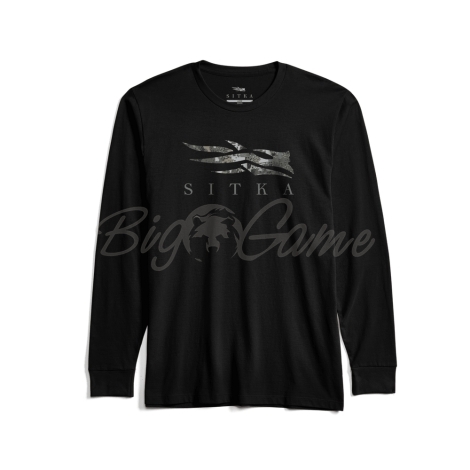 Лонгслив SITKA Icon LS Tee цвет Black / Optifade Elevated II фото 1