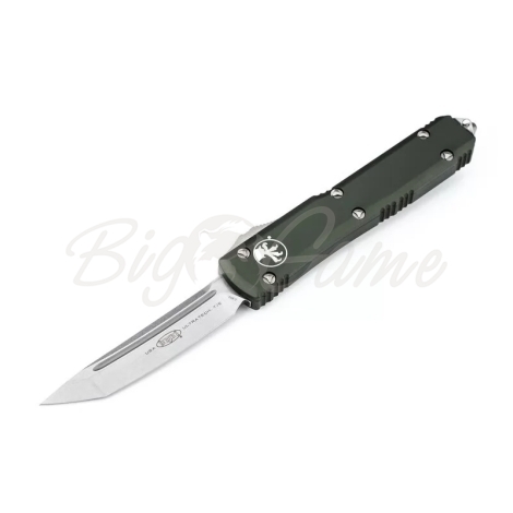 Нож автоматический MICROTECH Ultratech T/E сталь M390,Stonewash рукоять Алюминий цв. Зеленый фото 4