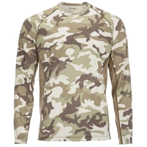 Термокофта SIMMS Solarflex LS Crewneck - Print цвет Woodland Camo Sandbar фото 1