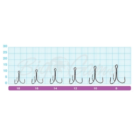Крючок тройной OWNER ST-11BC-14 (8 шт.) код цв. BC фото 2
