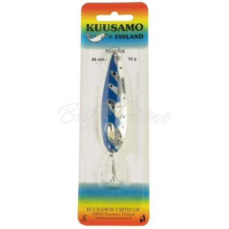 Блесна колеблющаяся KUUSAMO Tundra 85/19 код цв. BL/BLU/S-S  фото 2