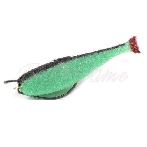 Поролоновая рыбка LEX Classic Fish 12 OF2 GBBB (зеленое тело / черная спина / красный хвост) фото 1