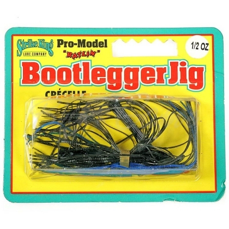 Бактейл STRIKE KING Bootlegger Jig 14 г (1/2 oz) цв. black / blue фото 1