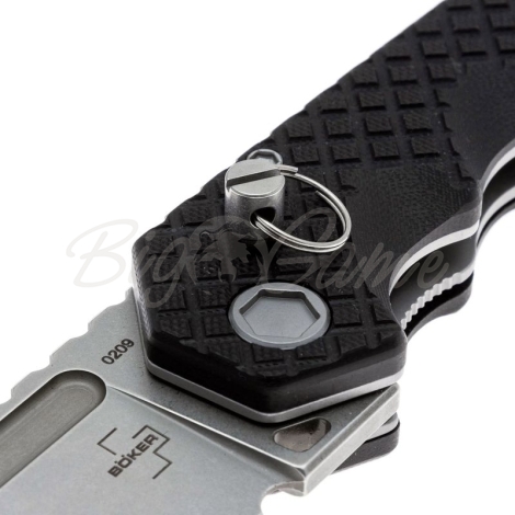 Нож складной полуавтоматический BOKER Hermod Folder сталь D2 рукоять Стеклотекстолит G10 цв. Черный фото 8