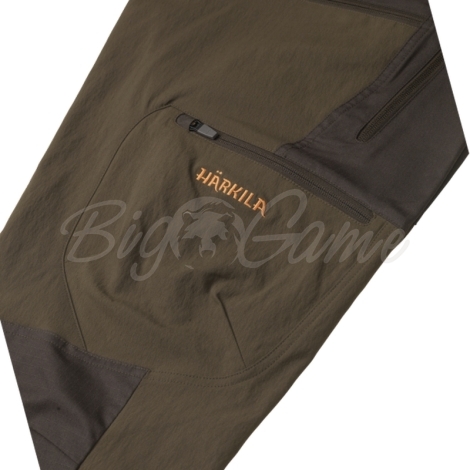 Брюки HARKILA Ragnar Trousers цвет Grey / Willow green фото 4