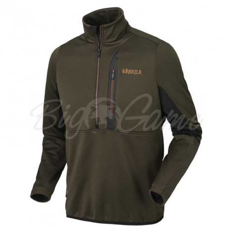 Толстовка HARKILA Tidan Hybrid Half Zip Fleece Jacket цвет Willow green / Black фото 1