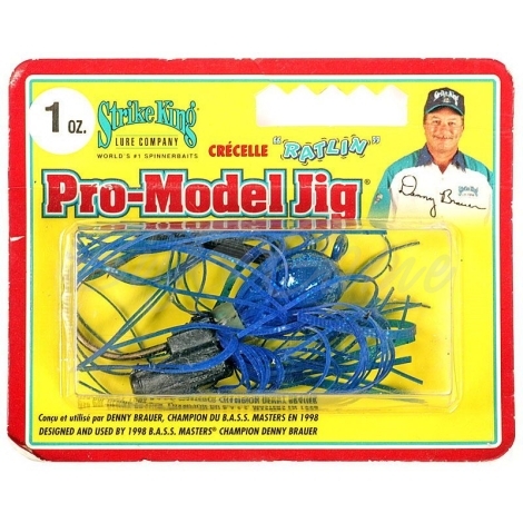 Бактейл STRIKE KING Pro-Model Jig 28 г (1 oz) цв. electric blue фото 1