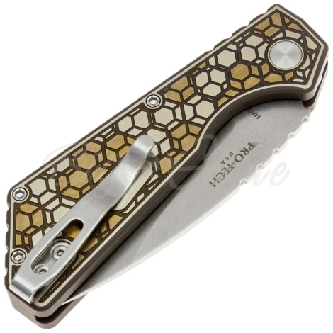 Нож складной автоматический PRO-TECH Strider Custom рукоять титан цв. Черный фото 2