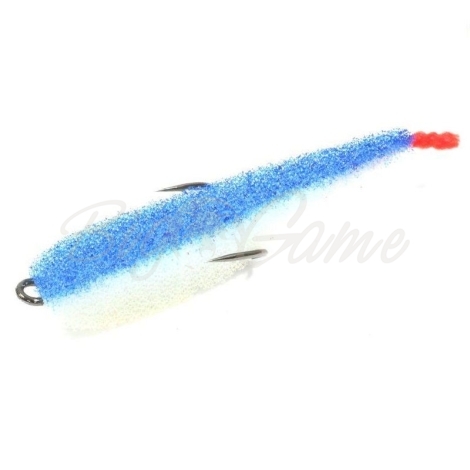 Поролоновая рыбка LEX Zander Fish 7 WBLB (белое тело / синяя спина / красный хвост) фото 1