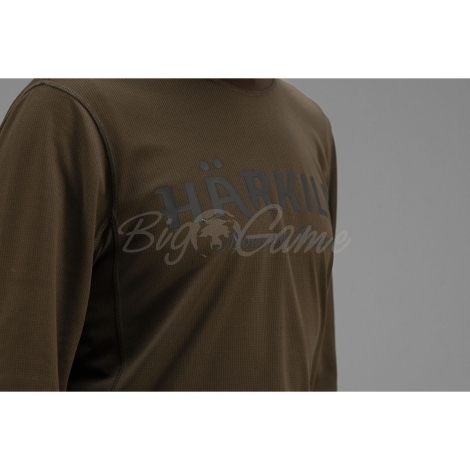 Футболка HARKILA Mountain Hunter L/S T-Shirt цвет Hunting Green / Shadow Brown фото 2