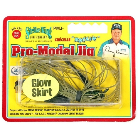 Бактейл STRIKE KING Pro-Glo Pro-Model Jig 10,5 г (3/8 oz) цв. watermelon фото 1