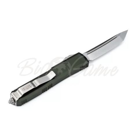 Нож автоматический MICROTECH Ultratech T/E сталь M390,Stonewash рукоять Алюминий цв. Зеленый фото 3