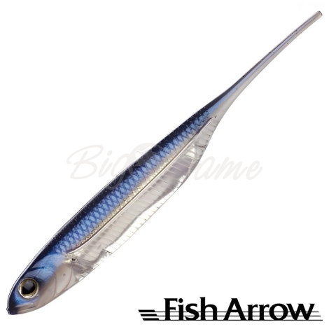 Слаг FISH ARROW Flash J 4" (5 шт.) цв. #04 (Problue/Silver) фото 1