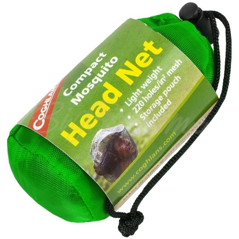 Сетка антимоскитная COGHLAN'S Compact Mosquito Head Net - PDQ цв. зеленый фото 1