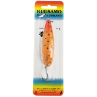 Блесна колеблющаяся KUUSAMO Tundra 95/24 код цв. BL/FR/FO-B, UV  превью 2