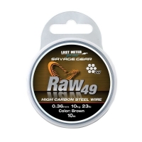 Поводковый материал SAVAGE GEAR Raw49 10 м 0,45 мм 16 кг 35 lb Uncoated Brown превью 1