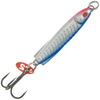 Блесна колеблющаяся LEVSHA-NN Баллистик 45 мм цв. Blue Red Fluo голография L превью 2