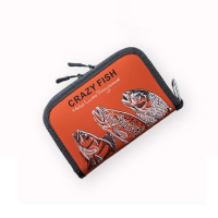 Кошелек для приманок CRAZY FISH Spoon Case 13 х 10 х 3 см цвет оранжевый