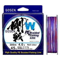 Плетенка GOSEN 4PE W Braid 300 м цв. Мульти № 4