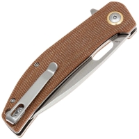 Нож складной полуавтоматический BOKER Toxicofera сталь 440А рукоять Микарта цв. Коричневый превью 2