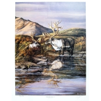Картина Swanson репродукция Water Edge (олени пара) превью 1