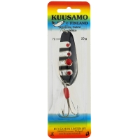 Блесна колеблющаяся KUUSAMO Rasanen 70/20 (бусинка, незацепляйка) код цв. BL/R/S-S превью 3