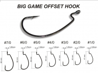 Крючок офсетный CRAZY FISH Big Game Offset Hook № 3/0 (200 шт.)