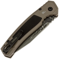 Нож складной автоматический KERSHAW Launch 21 Дамасская сталь рукоять Алюминий 6061-T6 цв. Бежевый превью 3