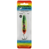 Блесна колеблющаяся KUUSAMO Vuono 6 75/16 (бусинка) код цв. BL/GR/Fye/FR-B, UV  превью 3