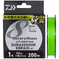 Плетенка DAIWA UVF Morethan Dura Sensor 8 Braid+Si2 Lime green 200м #1