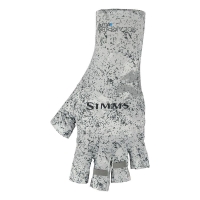 Перчатки SIMMS SolarFlex Half-Finger SunGlove цвет Back Eddy White